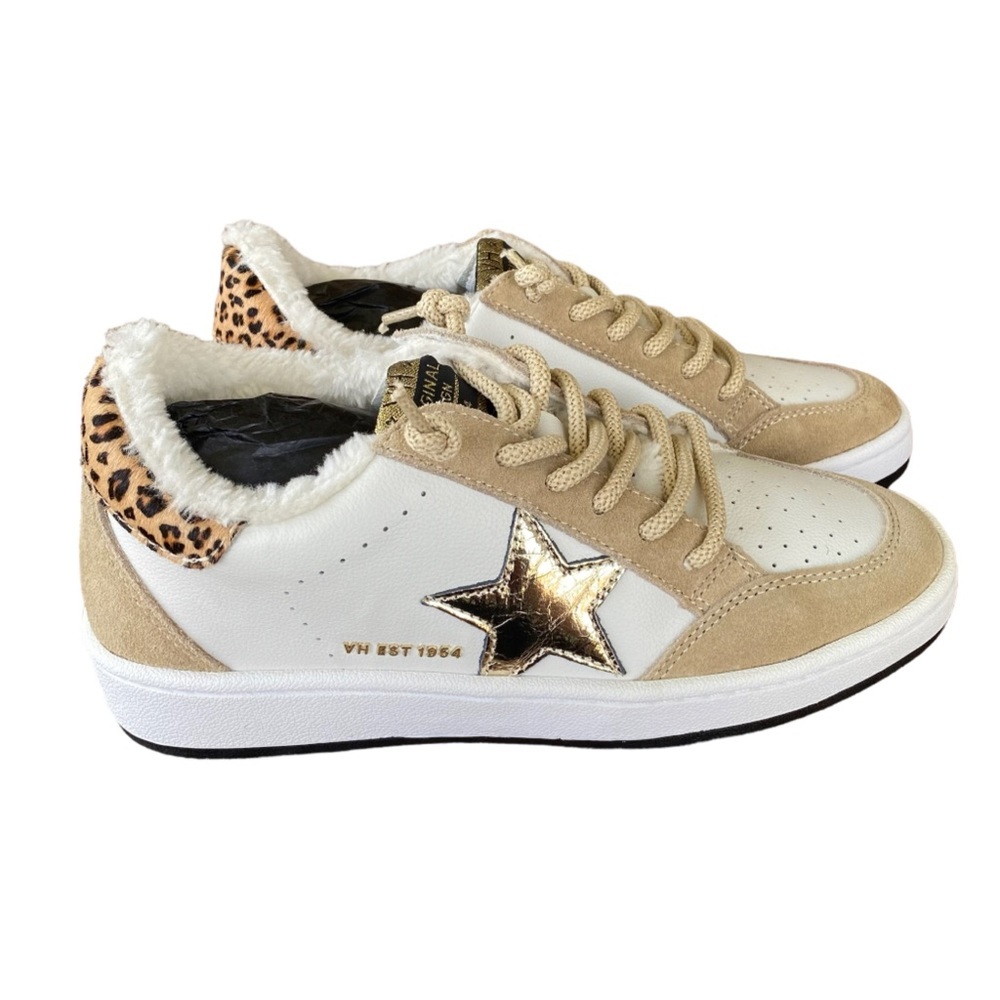 New Vintage Havana KYNLEE - WHITE CAMEL LEOPARD Women’s Sneakers Size 8.5 - Picture 2 of 12